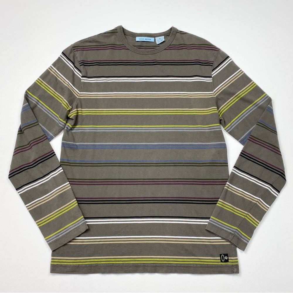 Men’s Vintage Gene Meyer Long Sleeve Striped T-Shirt Size Small